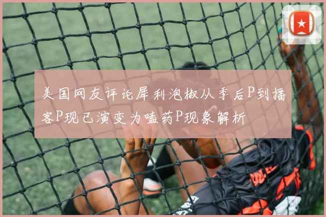 美国网友评论犀利泡椒从季后P到播客P现已演变为嗑药P现象解析